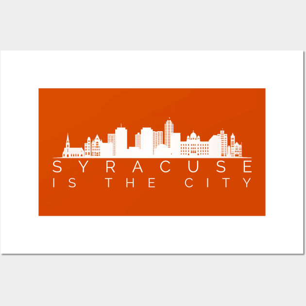 Syracuse is the city minimalist Syracuse City Skyline Graphic Gift Wall Art by BadDesignCo